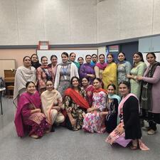Women dressed for Diwali